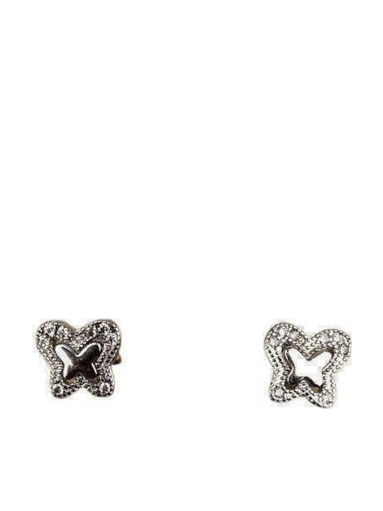 925 Silver Earrings Rhodium-plated Zirconia