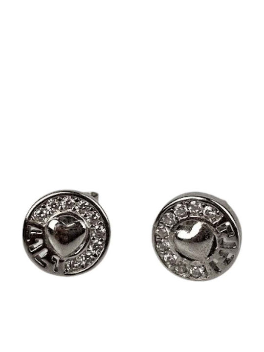 Ohrringe aus 925 Silber Jolie Silber Herz im Kreis Modell 8 x 8 mm 1,6 g