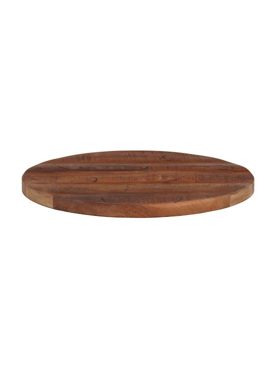 vidaXL Rund Tischoberfläche aus Massivholz in Braun Farbe 40x40x2.5cm 370034 1Stück