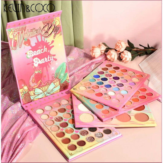 Kevinandcoco Eyeshadow Palette 117 Colors 4 Layers Rotating Includes Highlighter Blush Rectangular 112g 20.8 X 15.5 X 2.1 Cm Multicolor