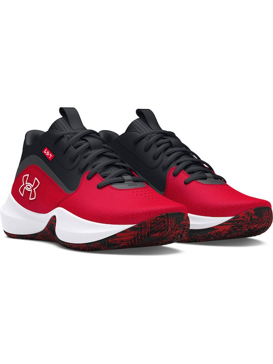 Under Armour Lockdown 7 Scăzut Pantofi de baschet Rosii