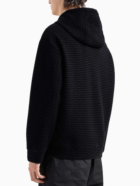 Emporio Armani Men's Sweatshirt Jacket with Hood Black