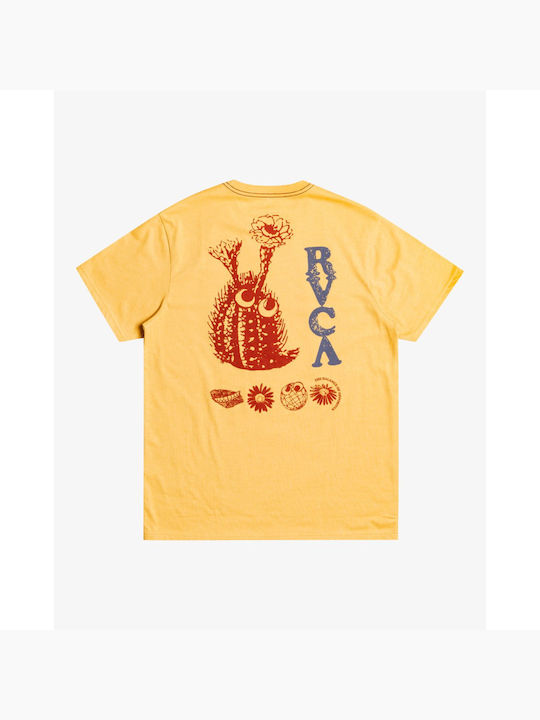 RVCA Men's Short Sleeve T-shirt Yellow