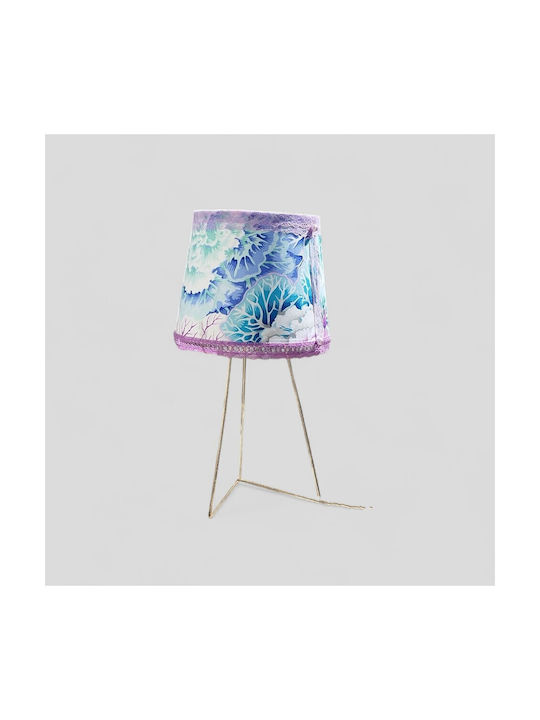 Oxygen Electric Blue Cole Table Lamp for E27 Socket with Blue Shade and Base