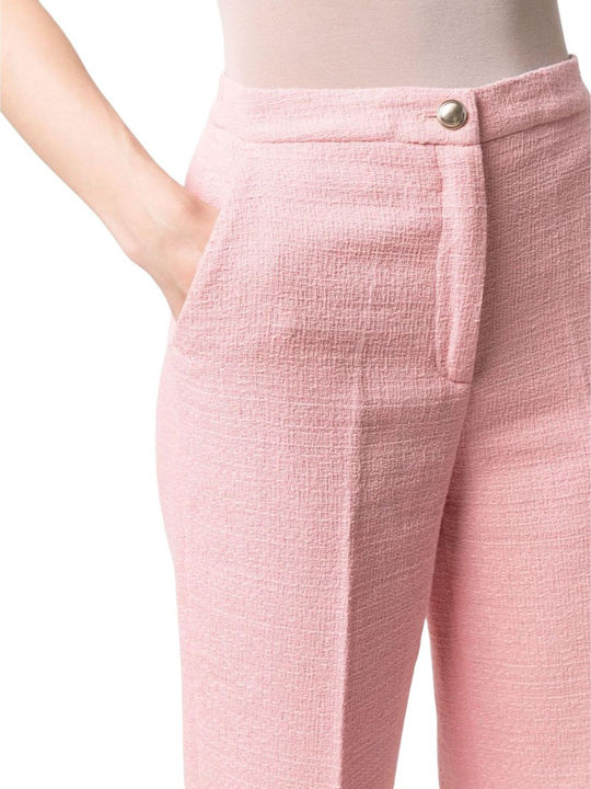 Liu Jo Women's Cotton Trousers Flare Pink