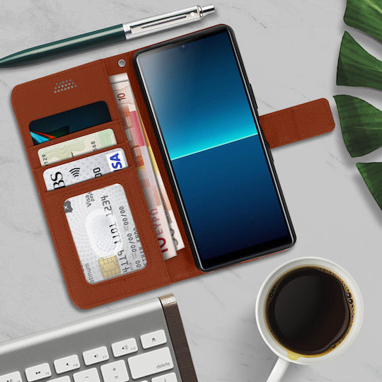 Sony Xperia L4 Folio-Hülle mit Videounterstützung Braun