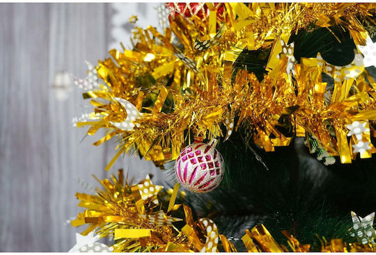 Weihnachtliche Girlande Plastik Gold 200x9cm 1Stück
