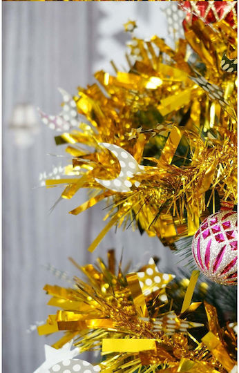 Weihnachtliche Girlande Plastik Gold 200x9cm 1Stück