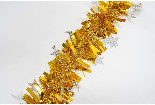 Weihnachtliche Girlande Plastik Gold 200x9cm 1Stück