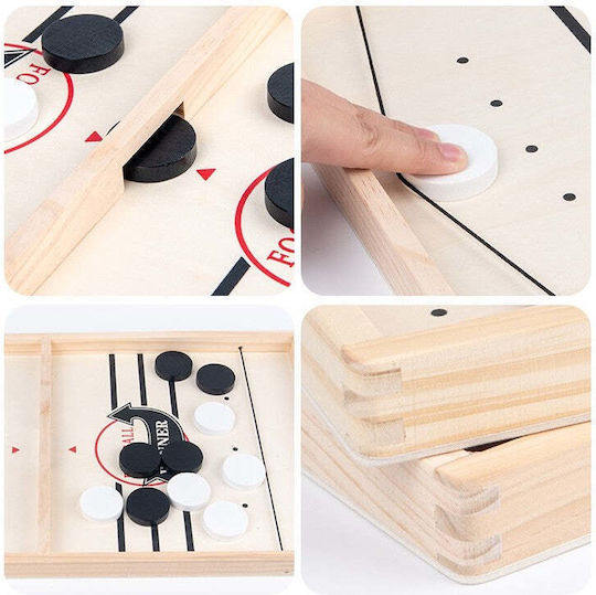 Interactive Foosball Game Flippy Ice Hockey Tip Wooden 10 Game Pieces +4 Years 54 X 29 Cm Multicolor