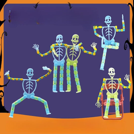 Mobile Phone Holder Adult Decompression Toy Halloween Skeleton Light Type Green Length 17 Cm