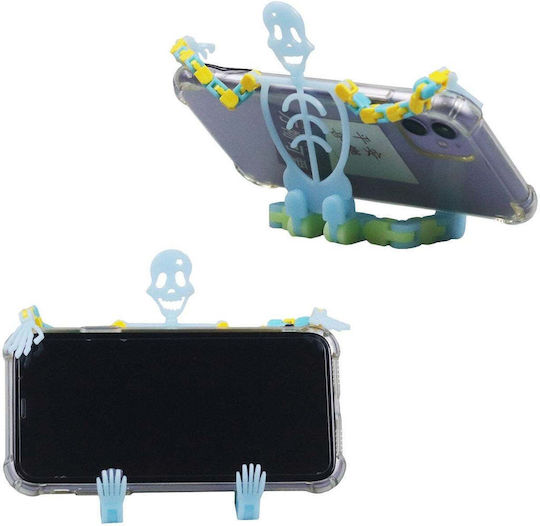 Phone Holder Adult Decompression Toy Halloween Skeleton Style Blue 17 Cm Length