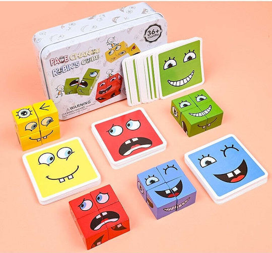 Jucărie Montessori Flippy pentru Copii Cub din Lemn Fete Asamblare 64 Carduri Distractive Băieți Fete Vârsta +3 Ani Cutie Educațională din Aluminiu 13.5 X 4 X 9 Cm Multicolor