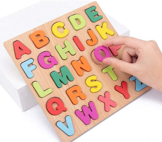 Placă Alfabet din Lemn Montessori Flippy Educație Timpurie 26 Litere din Lemn +18 Luni 20 X 20 Cm Vopsea pe Bază de Apă Multicolor