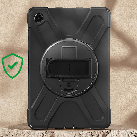 4Smarts Back Cover Περιστρεφόμενη Μαύρη (Galaxy Tab A9 Plus)