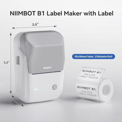 Niimbot Electronic Handheld Label Maker 1 Row in White Color