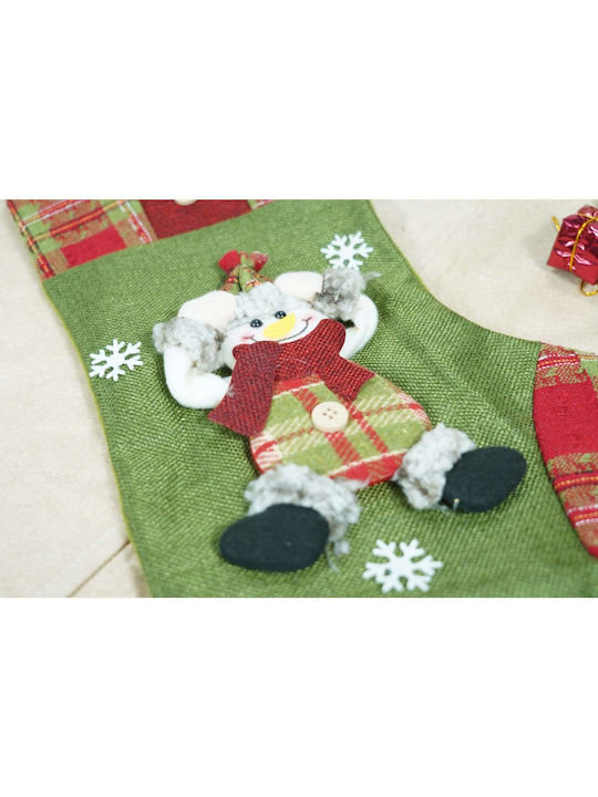 Χριστουγεννιάтски декоративни чорапи с Elf Д30xШ20см. Зелен