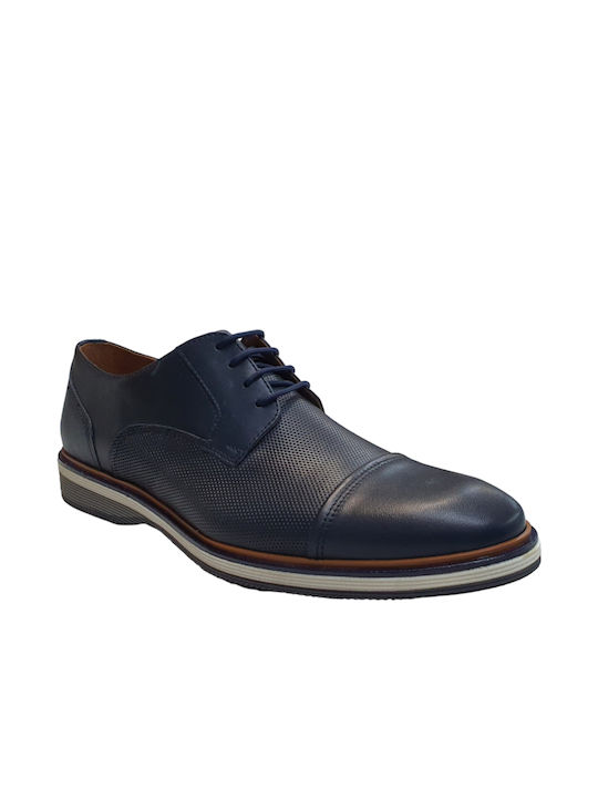 Robinson Men's Leather Casual Shoes Blue