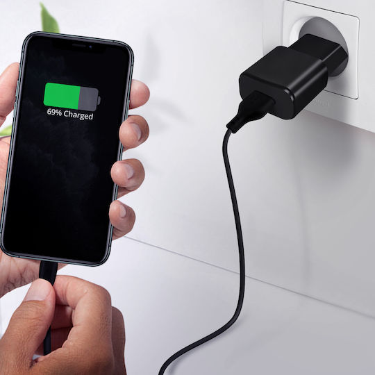 Avizar USB-A zu Lightning Kabel Schwarz 1.1m (DATA-BK-IP5)