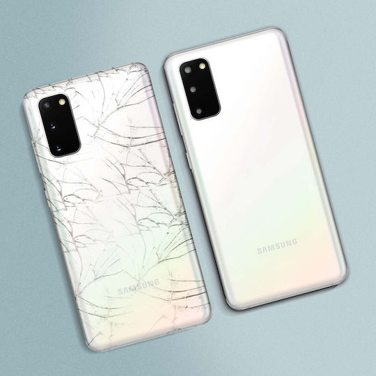 Clappio Batterieabdeckung Weiß für Samsung Galaxy S20