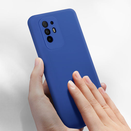 Калъф Oppo A94 5g Силиконов Полутвърд Soft Touch Син