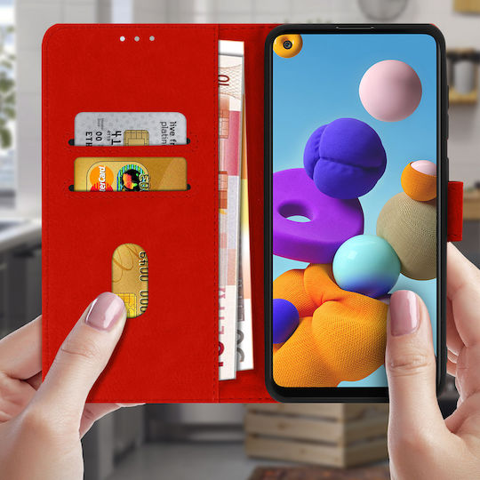 Avizar Καπάκι Μπαταρίας Κόκκινο για Samsung Galaxy A21s