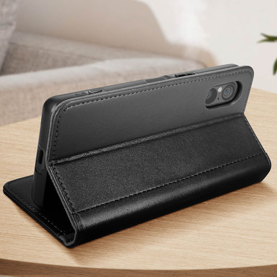 Case Sony Xperia 5 V Genuine Leather Wallet Video Support Black