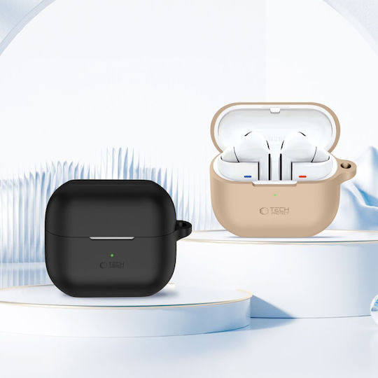 Tech-Protect Silicone Hook Θήκη Σιλικόνης με Γάντζο σε Μαύρο χρώμα για Samsung Galaxy Buds 3 / 3 FE / 3 Pro