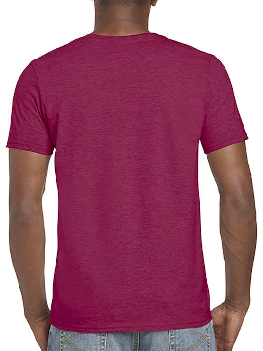 Gildan 64000 Werbe-T-Shirt Heather Cardinal