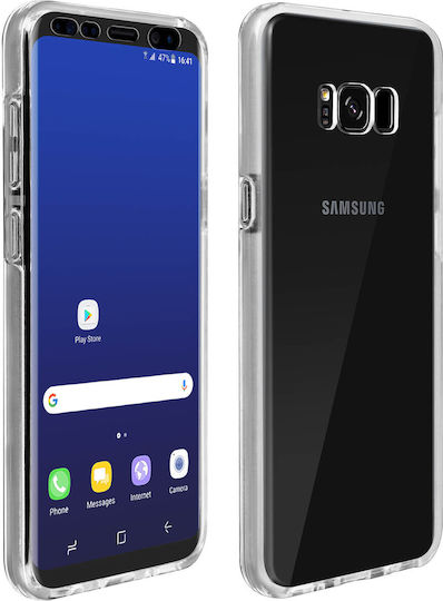 360° Case Samsung Galaxy S8 Plus Flexible Front & Rigid Back – Transparent
