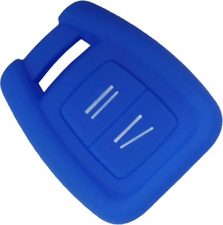 Car Key Cover Case made of with 2 Buttons for Opel in Blue Color