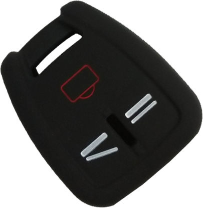 Car Key Cover Case made of with 3 Buttons for Opel in Black Color