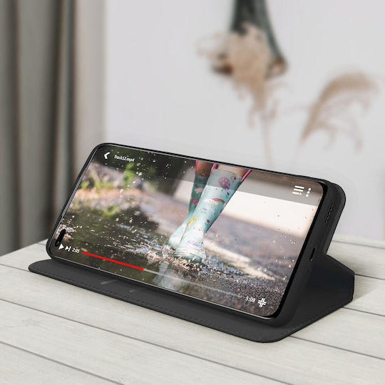 Hülle Honor 50 Lite Brieftaschenfunktion Video-Unterstützung Schwarz