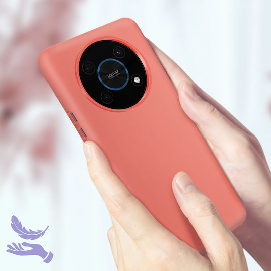 Калъф за Honor Magic 4 Lite Силиконов Полутвърд Мек на допир Тънък Розов