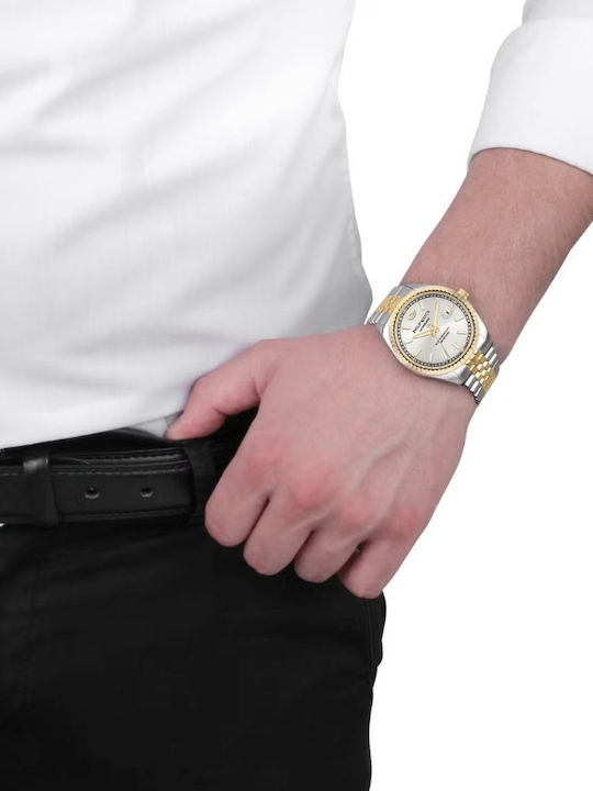 Philip Watch Ρολόι Αυτόματο με Μεταλλικό Μπρασελέ Philip Watch Ρολόι Αυτόματο με Μεταλλικό Μπρασελέ
