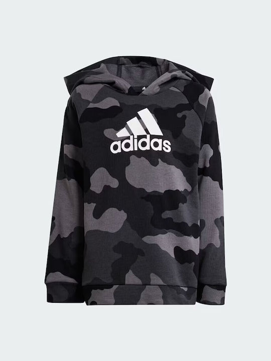 adidas Kids Sweatpants Set Grey Essentials Allover Print Hoodie