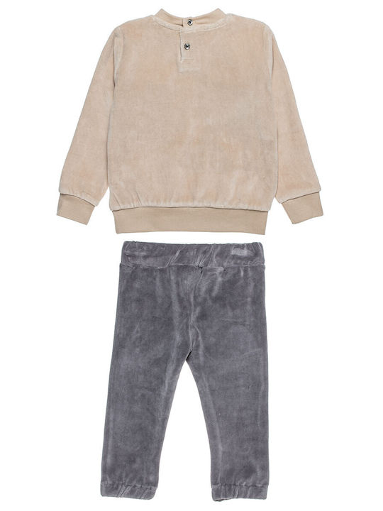 Alouette Kids Sweatpants Set Beige