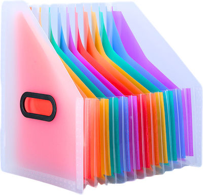 Vertical Document Organizer Folder Colored Tabs Pockets A4