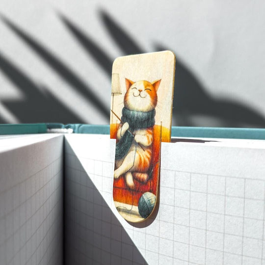 Wooden Bookmarks Cozywood Happy Cats Set of 4 Pcs Bkn319 Cozywood