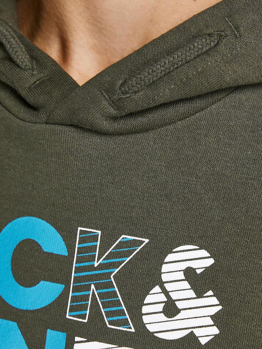 Kids Sweatshirt with Hood and Pockets Green