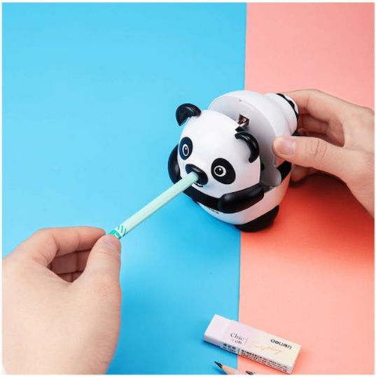 Deli Board game Plastic Sharpener White Barrel 1pcs