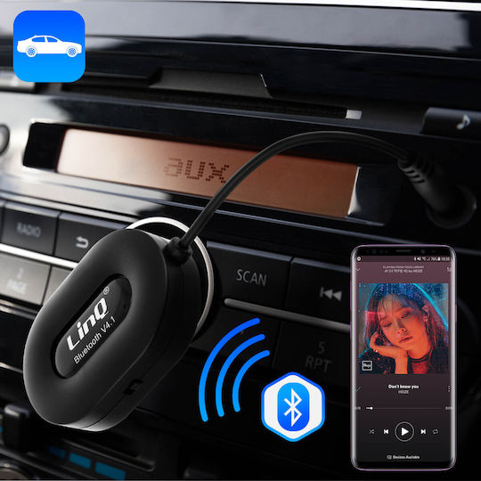 Audio Receiver Bluetooth 4.1 Jack Adapter Hands Free Kit Linq Black