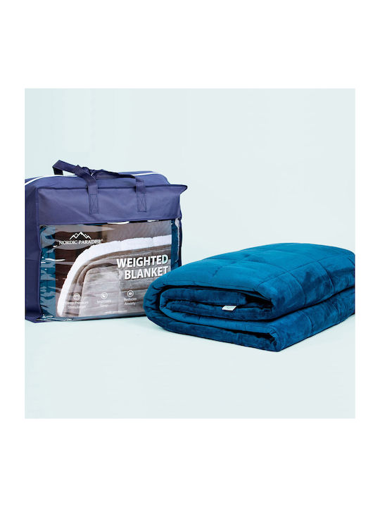 Nordic Paradise Κουβέρτα Βαρύτητας Sherpa Μονή 150x200εκ. Blue