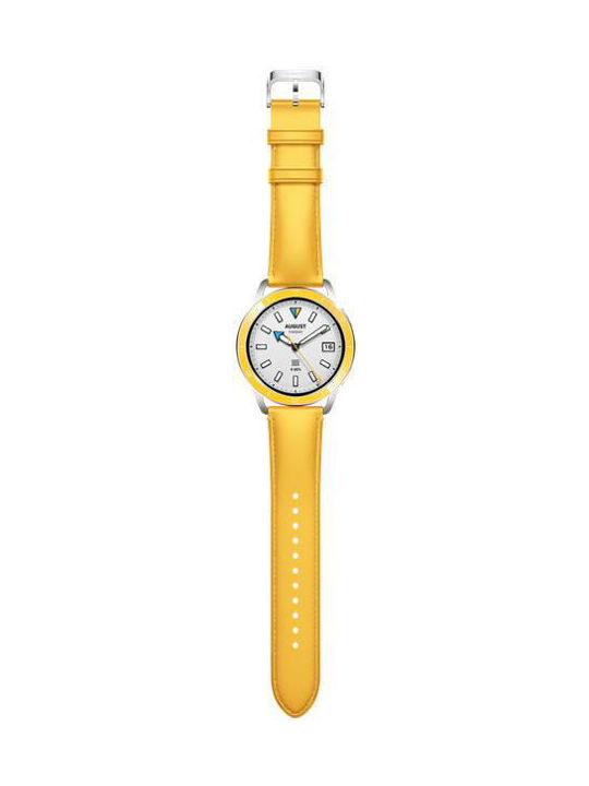 Λουράκι Δερμάτινο Κίτρινο (Xiaomi Watch 2 Pro / Watch S3) BHR7881GL