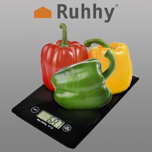 Ruhhy Digitale Küchenwaage bis 5kg Schwarze