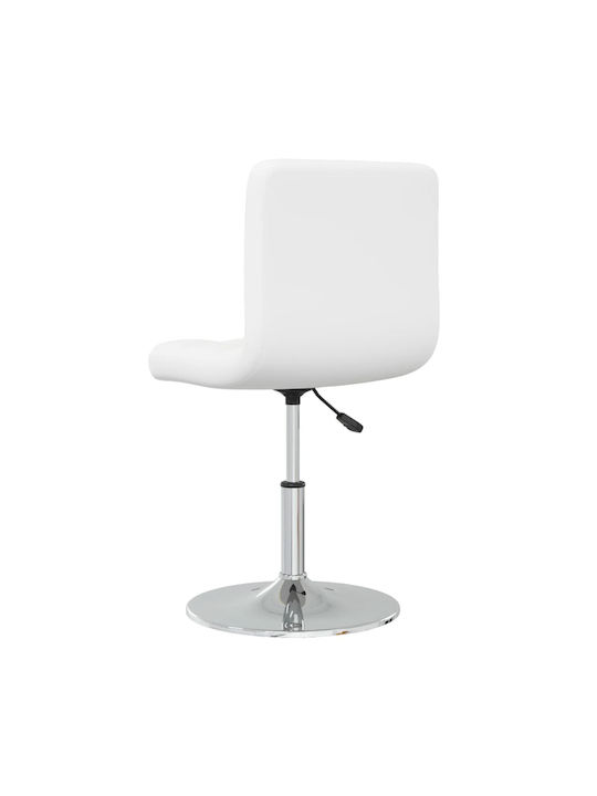Stool Bar with Adjustable Height White 40x43x71-85.5cm
