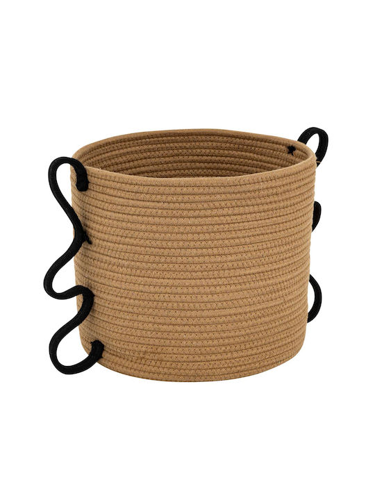 Storage Basket Fabric Beige 1pcs