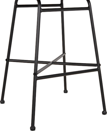 Табуретка Бар За външна употреба Ратан Gerald С възглавница Black, Beige 1бр 47x47x101см