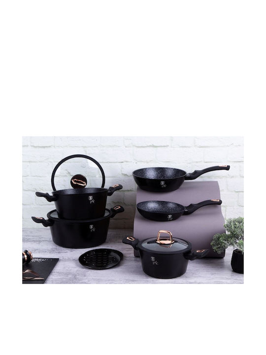 Berlinger Haus Black Rose Collection Σετ Κατσαρόλες από Αλουμίνιο με Αντικολλητική Επίστρωση 10τμχ