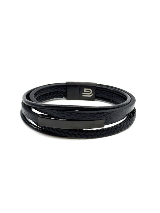 Legend Accessories Ανδρικό Βραχιόλι από Δέρμα 21cm